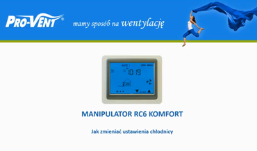 RC6 komfort - jak zmieniać ustawienia chłodnicy